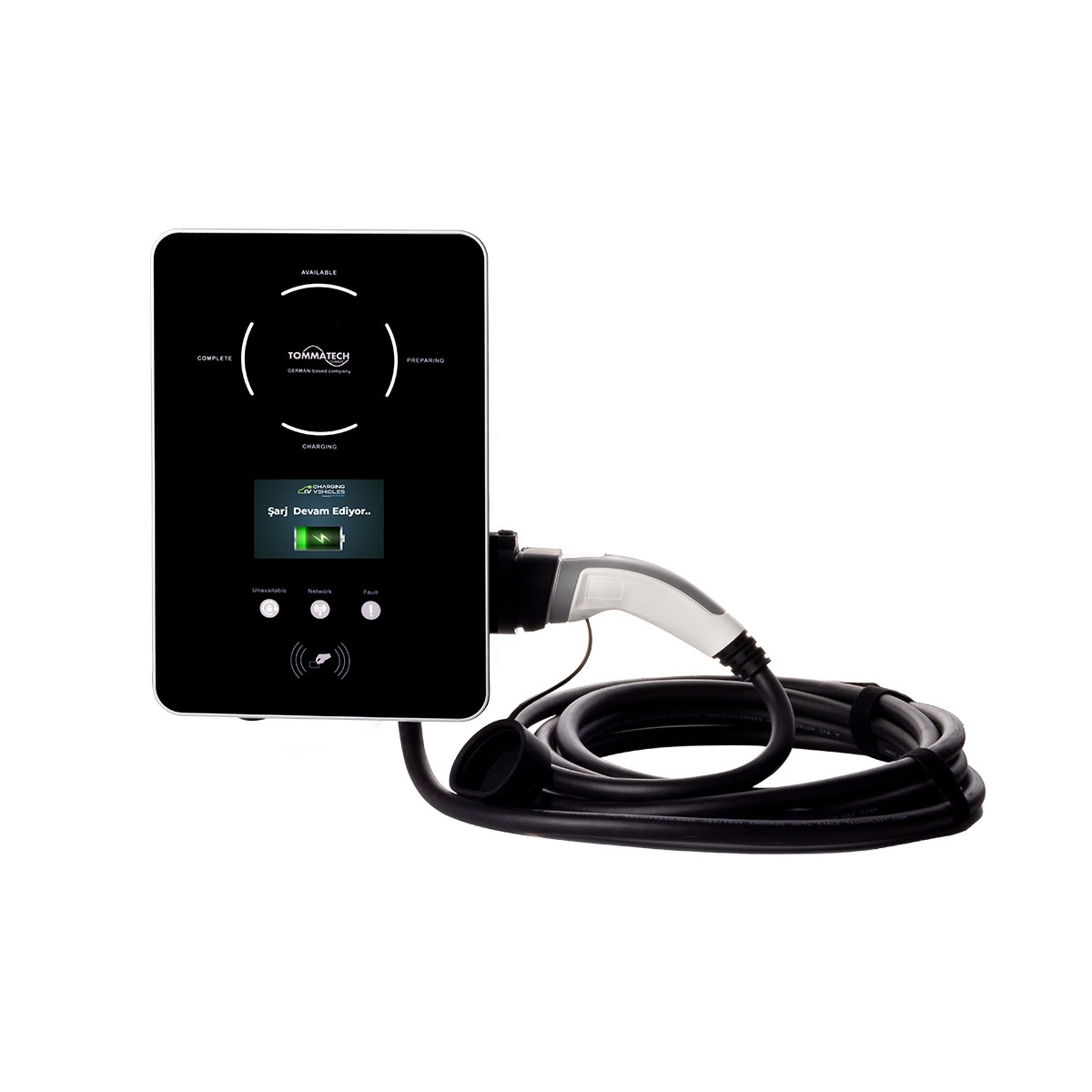 TommaTech Trio 22kW Three Phase/400V AC Electric Vehicle Charger with Cable
